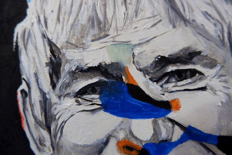 Original Expressionism People Painting by Mihai Cotiga