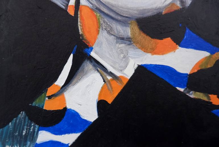 Original Expressionism People Painting by Mihai Cotiga