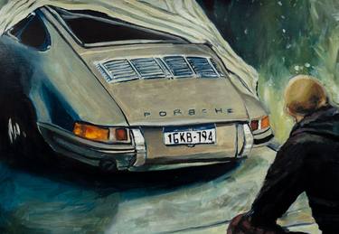 Print of Figurative Automobile Paintings by Mihai Cotiga