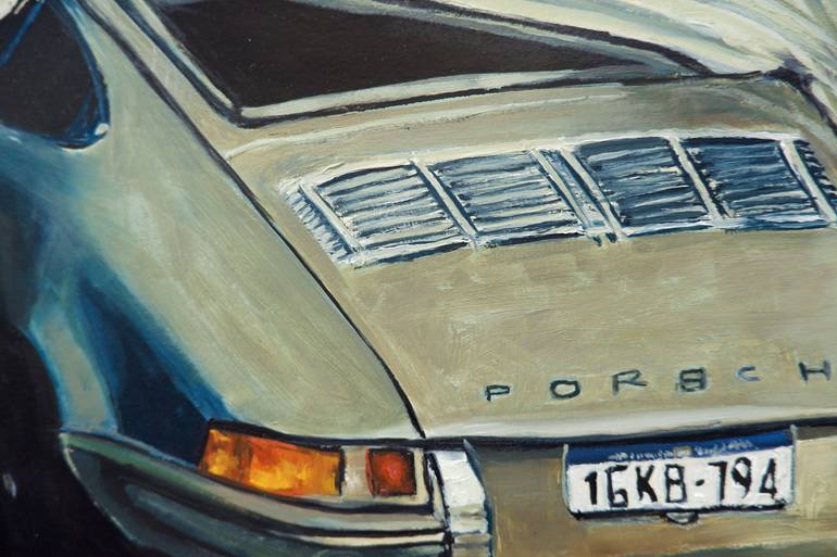 Original Figurative Automobile Painting by Mihai Cotiga