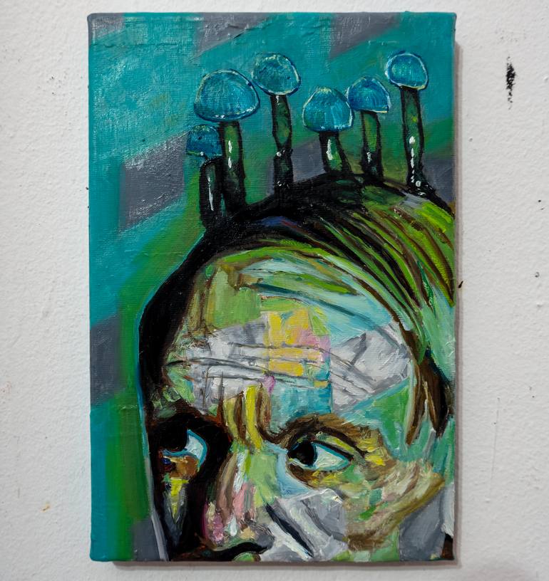 Original Conceptual People Painting by Mihai Cotiga