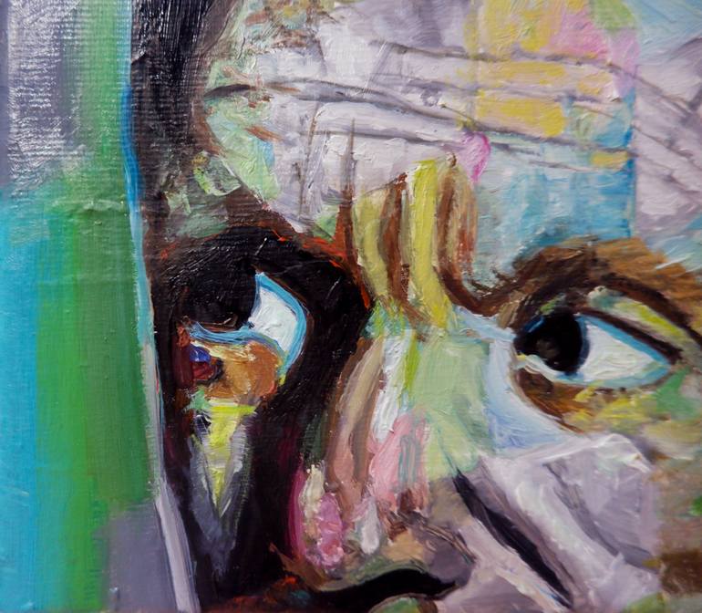 Original Conceptual People Painting by Mihai Cotiga