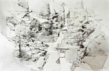 Original Black & White Abstract Drawing by Dorota Jedrusik