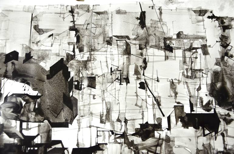 Original Fine Art Abstract Drawing by Dorota Jedrusik