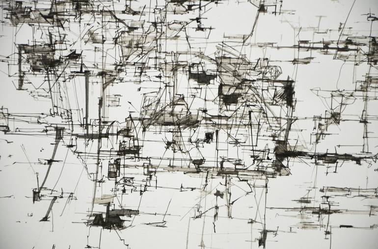 Original Contemporary Abstract Drawing by Dorota Jedrusik
