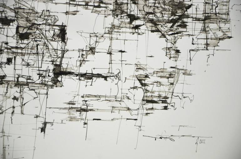 Original Contemporary Abstract Drawing by Dorota Jedrusik