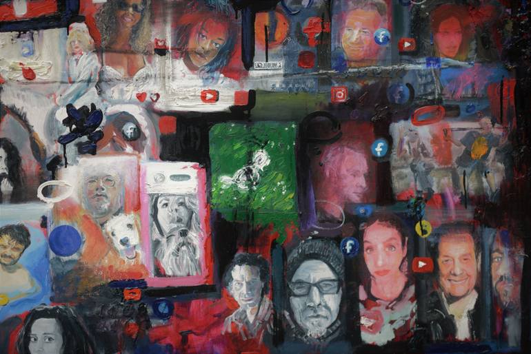 Original Expressionism People Painting by Georg Redzek