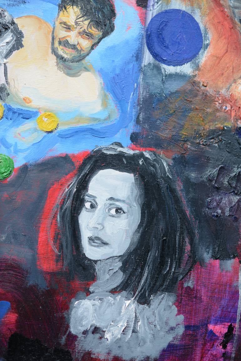 Original Expressionism People Painting by Georg Redzek