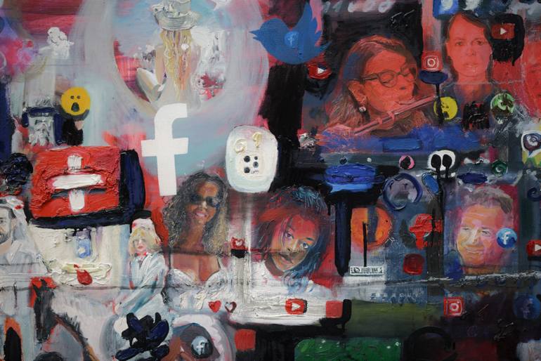 Original Expressionism People Painting by Georg Redzek