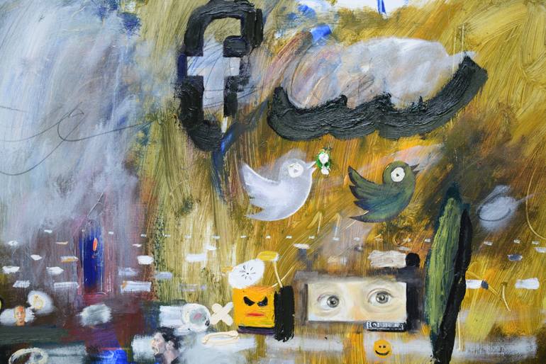 Original Expressionism People Painting by Georg Redzek