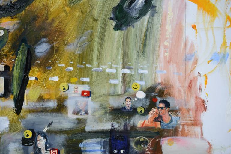 Original Expressionism People Painting by Georg Redzek