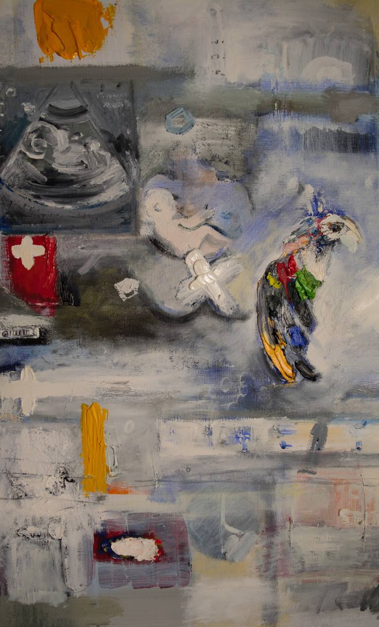 Original Expressionism People Painting by Georg Redzek