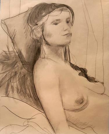 Original Figurative Nude Drawings by Ethel Mann