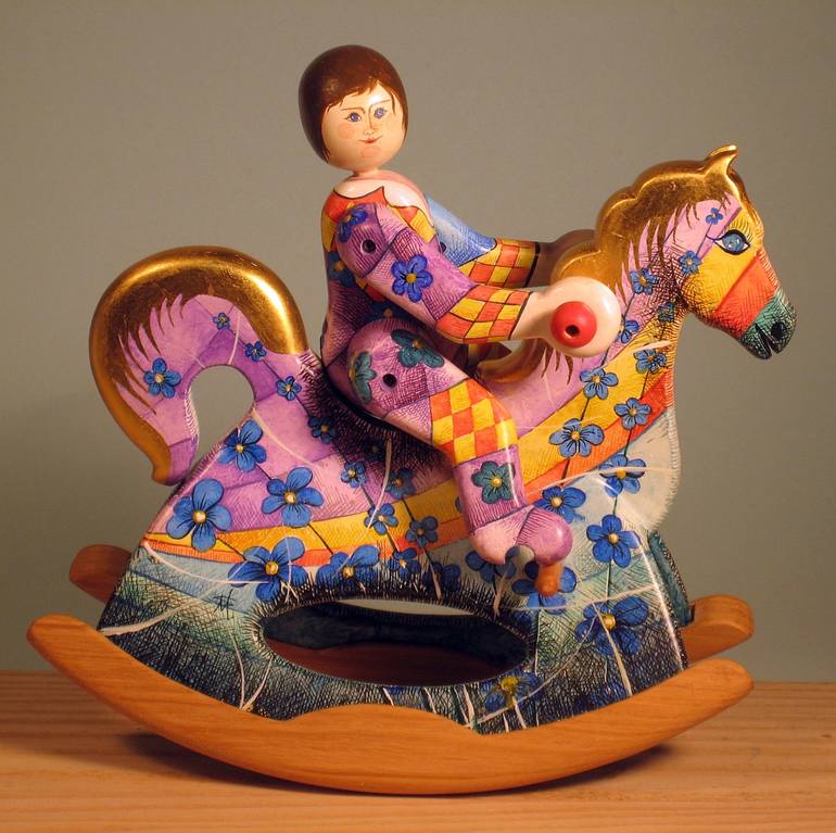 Original Figurative Horse Sculpture by Sergio Milani