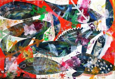 Original Abstract Animal Collage by Marina Dewit