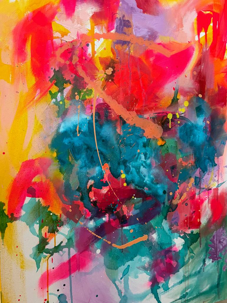 Original Abstract Expressionism Abstract Painting by Deanna Delgado