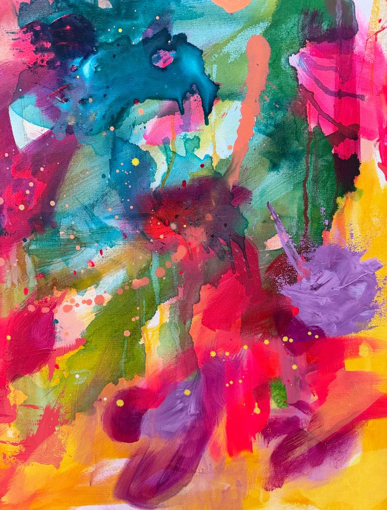 Original Abstract Expressionism Abstract Painting by Deanna Delgado