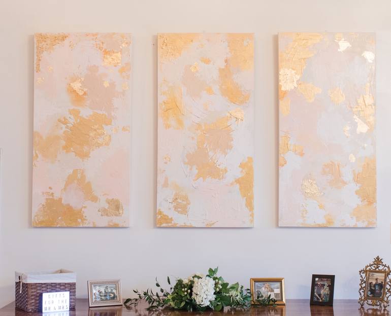 Gilded Blush Painting by Deanna Delgado | Saatchi Art