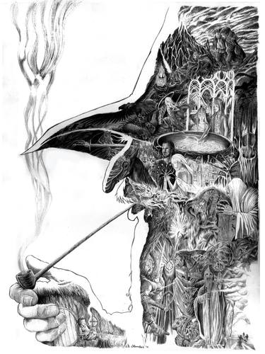 Original Illustration Fantasy Drawings by Jose Gamboa y Teehankee