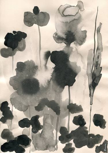 Original Abstract Floral Drawings by Elena Blanco