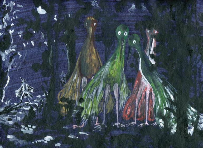 Original Illustration Animal Painting by Elena Blanco