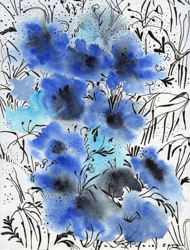 Print of Abstract Floral Drawings by Elena Blanco