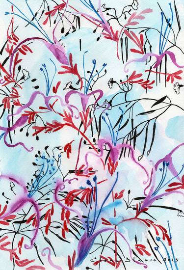 Print of Abstract Floral Paintings by Elena Blanco