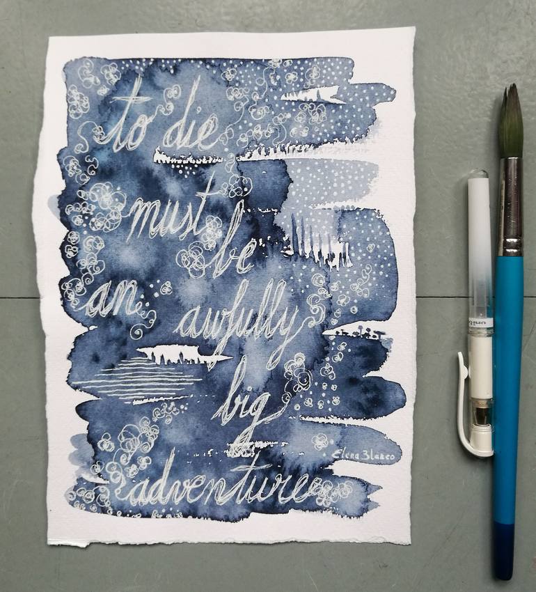 Original Typography Painting by Elena Blanco