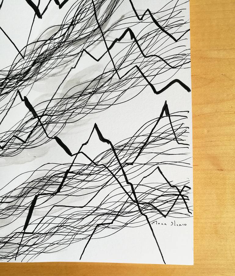 Original Abstract Nature Drawing by Elena Blanco