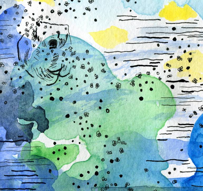 Original Abstract Animal Painting by Elena Blanco