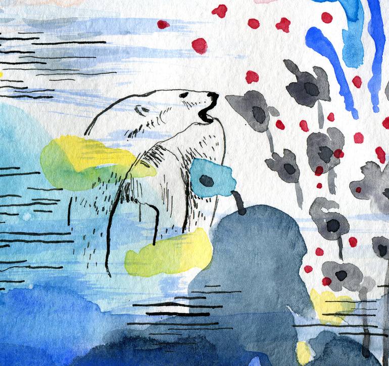 Original Abstract Animal Painting by Elena Blanco
