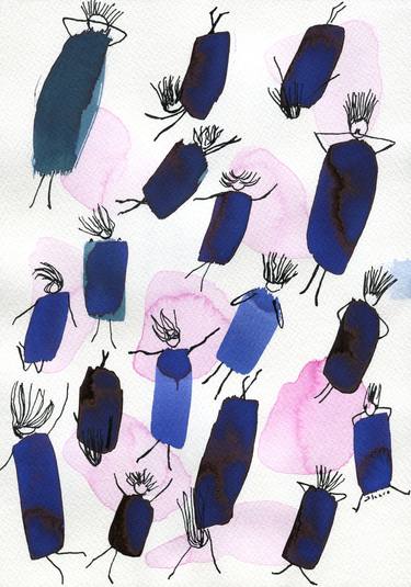 Print of Abstract Women Drawings by Elena Blanco