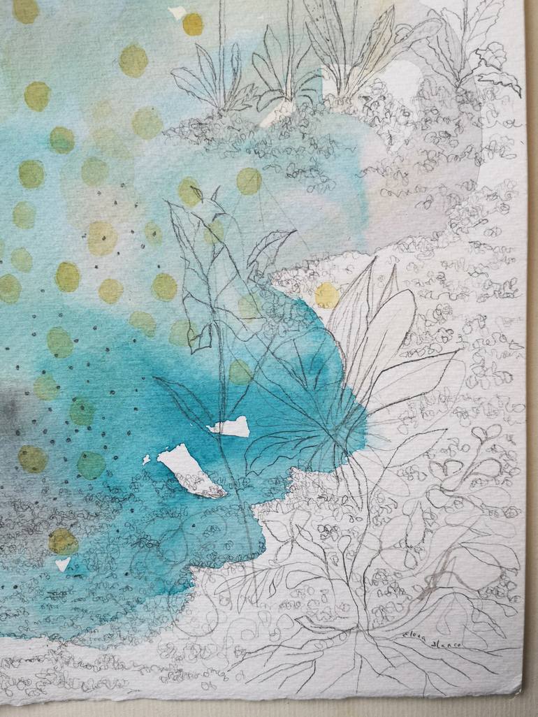 Original Abstract Nature Drawing by Elena Blanco