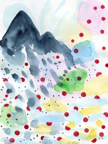 Original Abstract Landscape Drawings by Elena Blanco