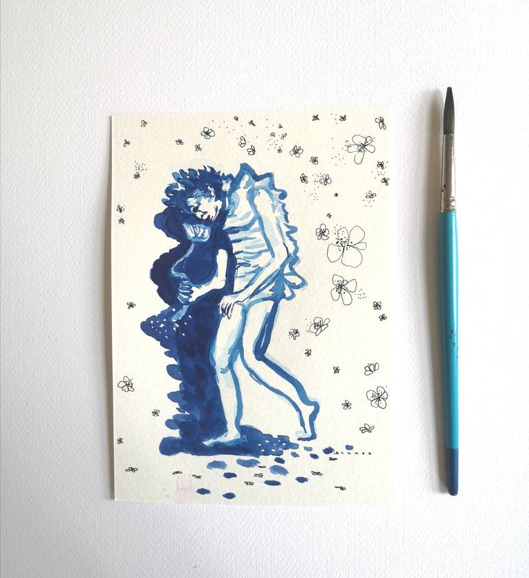 Original Expressionism Performing Arts Drawing by Elena Blanco