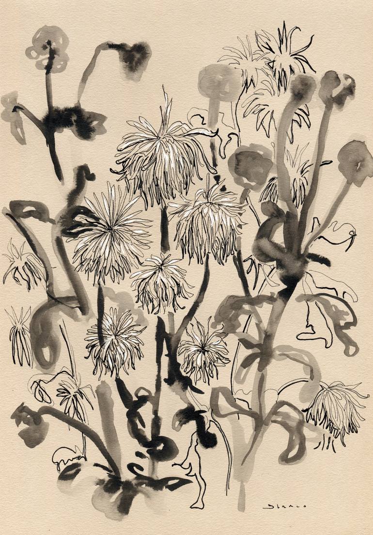 Wilting Flowers Drawing By Elena Blanco Saatchi Art