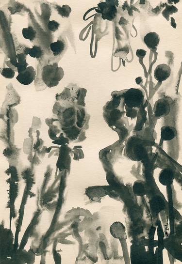 Original Abstract Expressionism Botanic Drawings by Elena Blanco