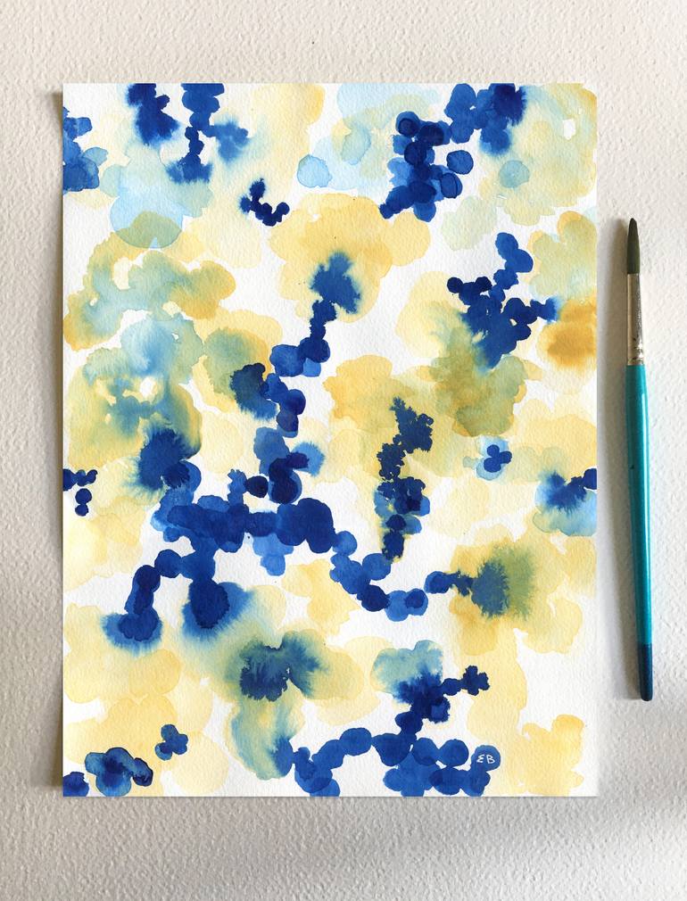 Original Abstract Floral Painting by Elena Blanco