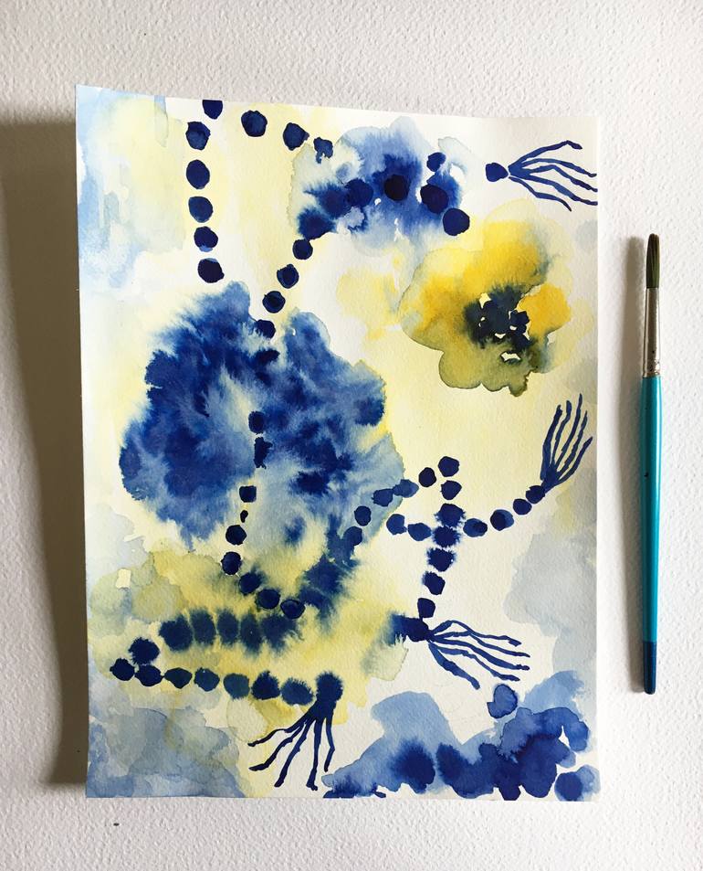 Original Abstract Expressionism Body Painting by Elena Blanco