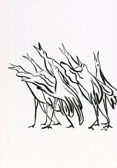 Marching - The melancholic birds series #13 thumb