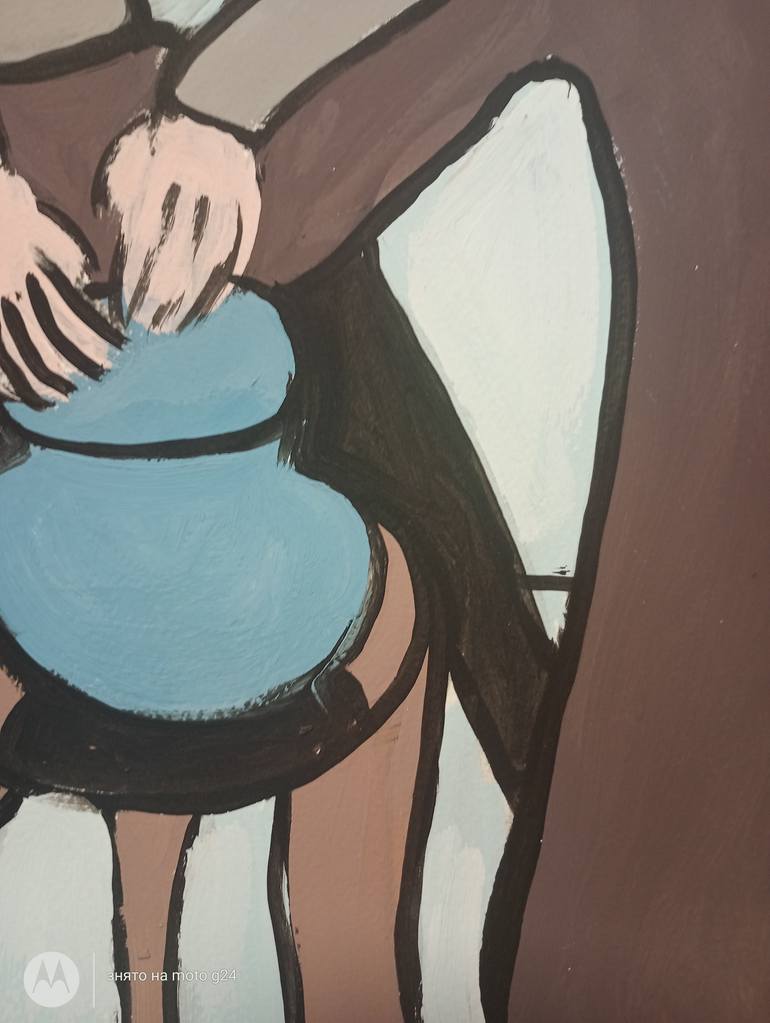 Original Dada People Painting by Pavlo Ponomarenko