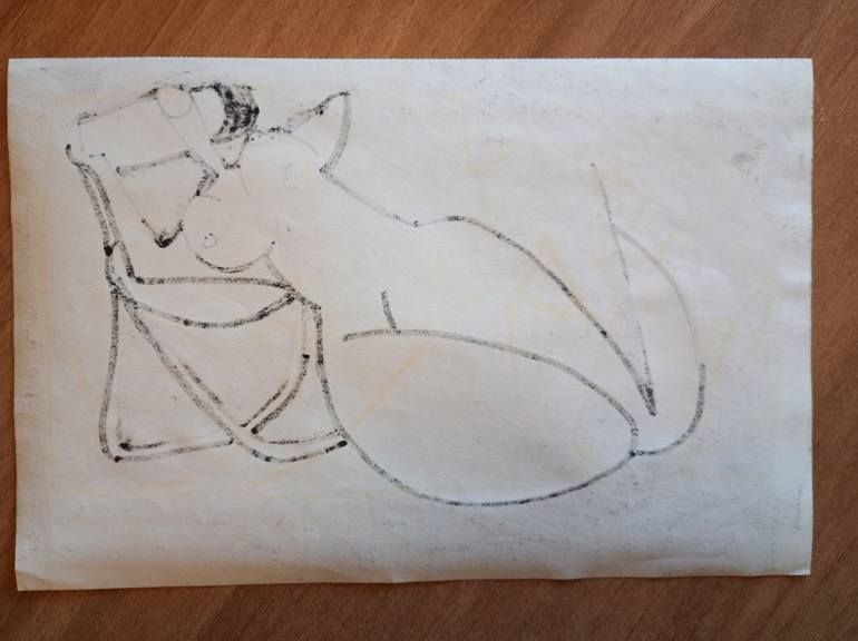 Original Figurative Body Drawing by Pavlo Ponomarenko