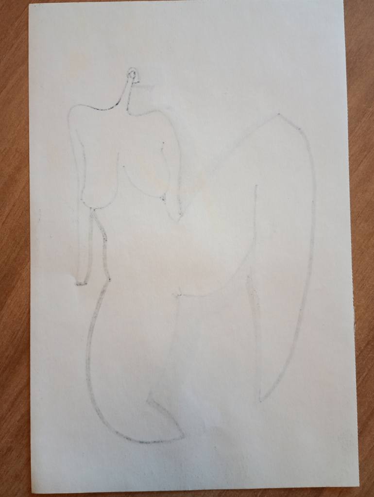 Original Conceptual Erotic Drawing by Pavlo Ponomarenko