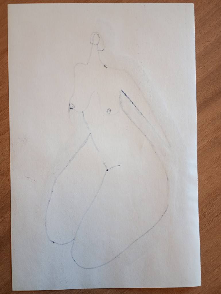 Original Cubism Body Drawing by Pavlo Ponomarenko