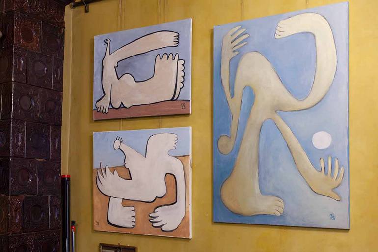 Original Cubism Nude Painting by Pavlo Ponomarenko
