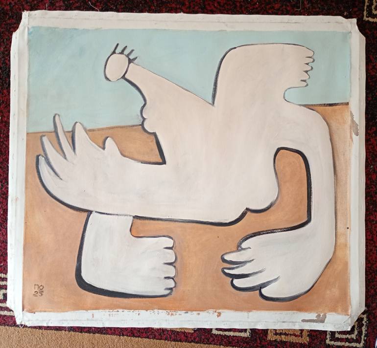 Original Cubism Nude Painting by Pavlo Ponomarenko