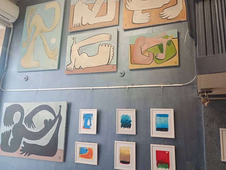 Original Cubism Nude Painting by Pavlo Ponomarenko