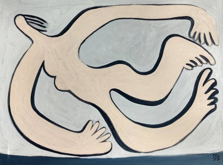 Original Cubism Seascape Painting by Pavlo Ponomarenko