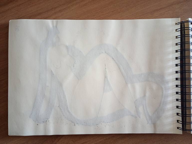 Original Conceptual Nude Drawing by Pavlo Ponomarenko
