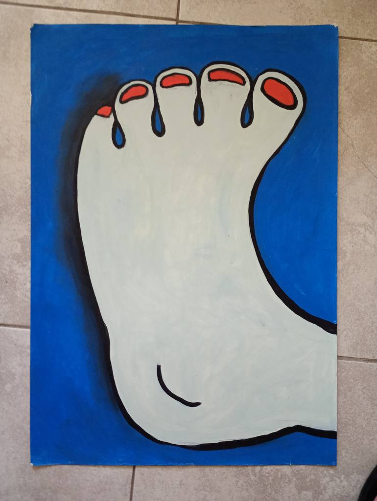 Original Cubism Body Painting by Pavlo Ponomarenko